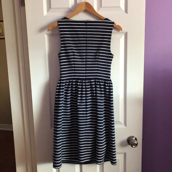 Chic By Jacob Navy Stripped Dress - Picture 3 of 4